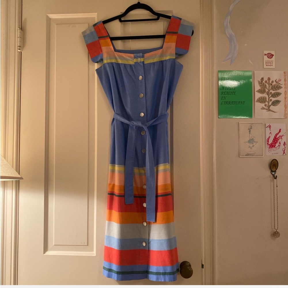 1960s rainbow dress